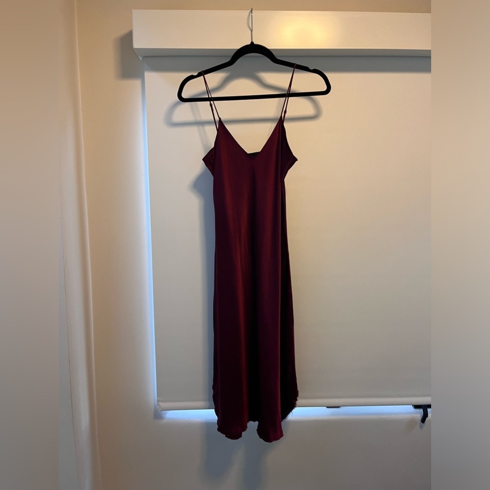 Nili Lotan silk slip midi dress